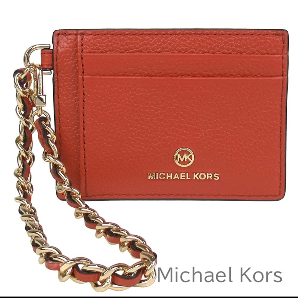 New MICHAEL Michael Kors Jet Set Charm Small Leather Card Case